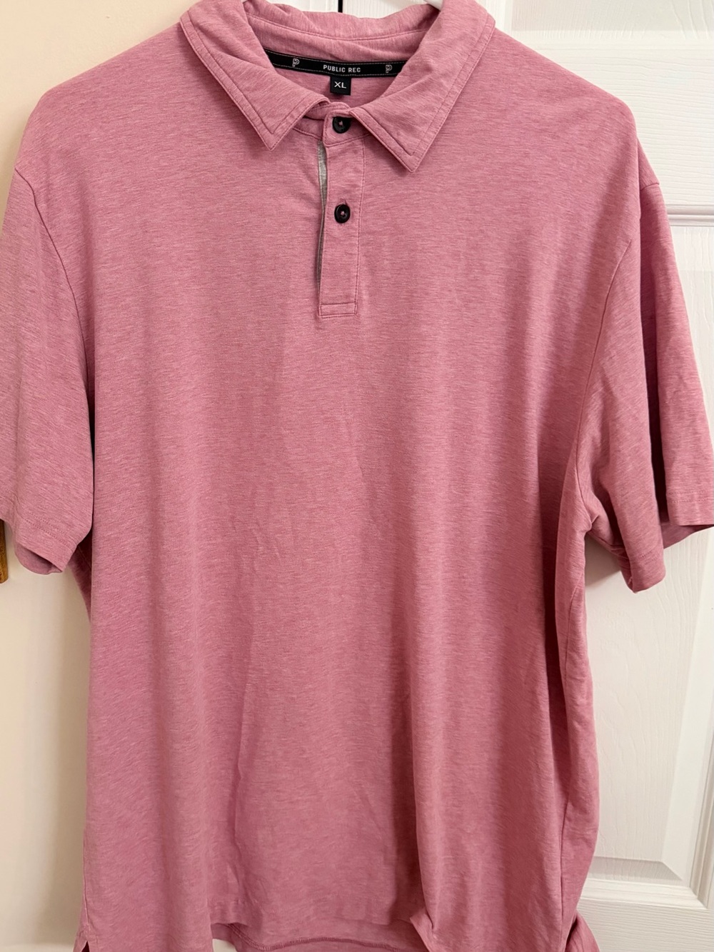 Public Rec Pink Lightweight Men’s XL Short Sleeve Polo Shirt